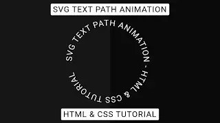 SVG Text Path Animation Using HTML & CSS | SVG Animation Tutorial