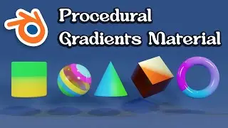 How to make procedural gradient material in blender | blender tutorial