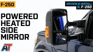 2011-2016 F-250 Powered Heated Towing Mirror with Amber LED Turn Signal Review & Install