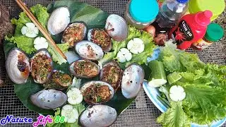 Beautiful Girl Survival Life Amidst Primitive Mountains, Nature Life 88 With Special Grilled Mussels
