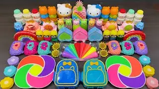 COLORFUL slime !!! Mixing random into GLOSSY slime!!!Satisfying Nastya Slime 