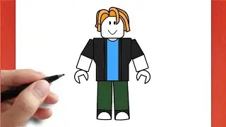 HOW TO DRAW  BACON HAIR ROBLOX EASY