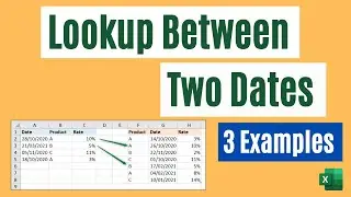 Lookup Values Between Two Dates in Excel - 3 Examples