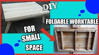 Easy DIY 2x4 scrap wood folding workbench build for small spaces