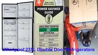 Whirlpool 235L Double Door Refrigeratore Model NDT23523IAQGNCPE Unboxing