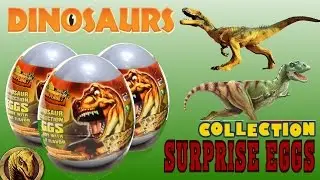 Обзор и распаковка Пластиковых яиц, серии ДИНОЗАВРЫ - Dinosaur collection surprise eggs unboxing