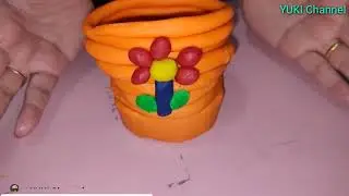 CARA MEMBUAT VAS BUNGA DARI PLASTISIN