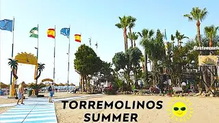 ❤️ Torremolinos Summer Promenade Walk, Playa del Bajondillo | Costa del Sol. Malaga Spain Andalusia