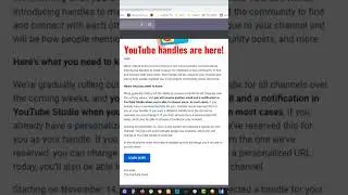 YouTube introduce handles feature!