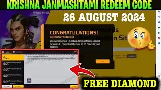 FREE FIRE NEW REDEEM CODE INDIA SERVER NEW REDEEM CODE TODAY FF NEW KRISHNA JANMASHTAMI REDEEM CODE