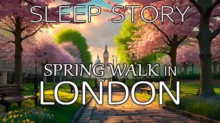 The Perfect Sleepy Story with RAIN | Spring Walk in London | Storytelling and Calm Music
