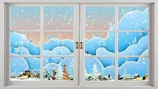 ФУТАЖ снег идёт за окном на рождество | the footage it's snowing outside the window at Christmas