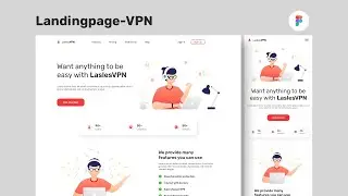 VPN  Landing Page Design Using Figma + Responsive + Auto Layout | Figma Tutorial