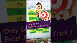🎯🎯Excel Advance Trick 😎60 Sec. Excel Trick #shorts #ytshorts #excel #computertricks #ytviral