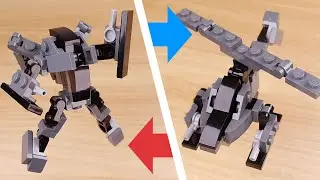 How to build LEGO brick mini helicopter transformer mech - Super Kick