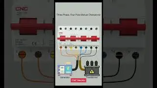 Three Phase Four Pole Changeover Switch Connection