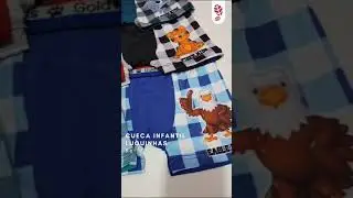 Cueca Boxer Infantil Luquinhas Estampada Bichinhos