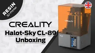 Creality HALOT SKY CL-89 Unboxing - new resin printer - unpacking the contents and first boot