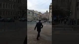 Kreschatik Street, Kyiv City Museum of History, Kyiv, Ukraine. 02.february.2023. Warm +5C.