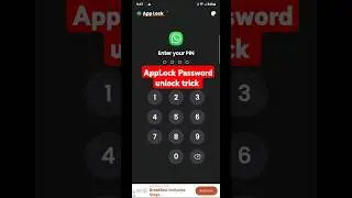 AppLock Password unlock trick | AppLock lock unlock | AppLock Password Reset | AppLock unlock secret