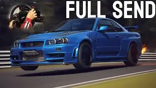FULL SEND | R34 Z-TUNE NURBURGRING | BEST R34 IN ASSETTO CORSA | Wheel Gameplay
