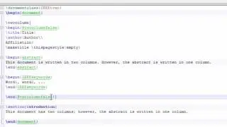 How to write a one-column abstract in a two-column document using latex