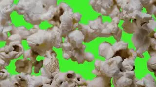 Popcorn on a green background, || Green Background || No Copyright Video  || Copyright free video