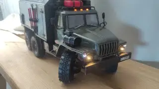 установка 370 двигателя с раздаткой на модели (машины)  WPL b36