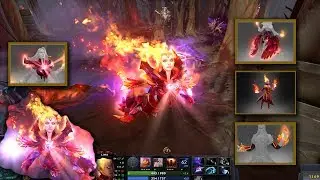 Lina Mix Set Wyrmwrought Flare/Fiery Soul of the Slayer/Disciple of the Wyrmwrought Flame