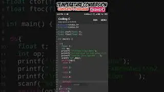 C Programming || Temperature Conversion In C 