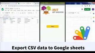 App Inventor, Apps Script: Export CSV data to Google Sheets