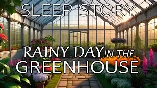A RAINY Peaceful Story for Sleep 🌧️ Rainy Day in the Greenhouse | Bedtime Story with Calm Music