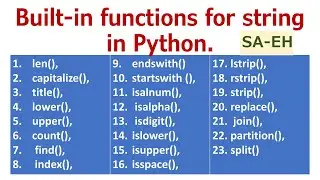 Python built-in functions | String built-in functions in Python with examples | CBSE |Pythontutorial
