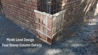 PLINTH LEVEL AND COLUMN SIZE FOR FOUR STOREY BUILDING