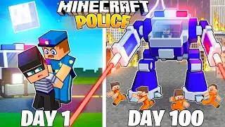 I Survived 100 Days as a POLICE OFFICER in Minecraft!