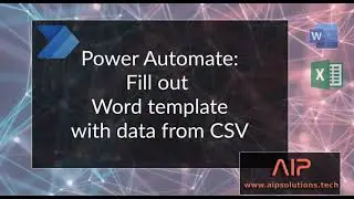 Power Automate Desktop: Automate filling in Word Template with data read from CSV