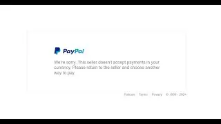 We’re sorry. This seller doesn’t accept payments in your currency. Please return to the seller....