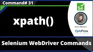xpath() Command - Selenium WebDriver