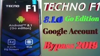 Techno F1  Oreo 8.0  Frp/ Google Account bypass without apk & pc 2019,Thegsm Solve