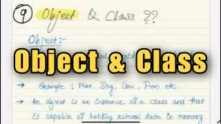 Object & Class In Java - 2/3 Marks Notes || Class 12 Information Technology By DoWithMe #chseodisha