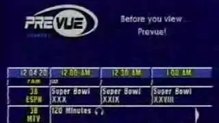 Prevue Channel listing (Monday, January 27, 1997)