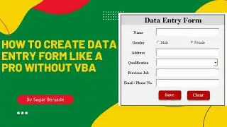 Data Entry Form in Excel | Automated Data Entry Form in Excel