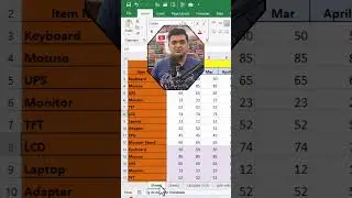 AUTO HIGHLIGHT  COLOUMN IN EXCEL #SHORTS