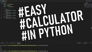 How to create easy calculator in Python for 1 minute