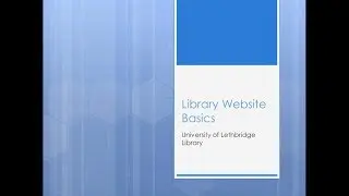 Library Website Basics