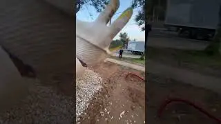 Привезли 20 кубов песка и опять застряли в начале участка.￼