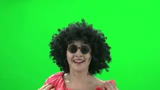 Crazy Hair Wig Women Isolated Green Screen Hd | By Creator Stockify