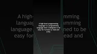 What is a high-level-programming language? 