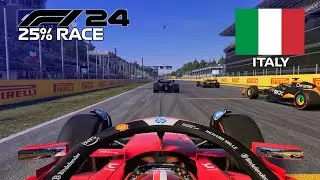 F1 2024 GAME | 25% Race Italian - Charles Leclerc | PS4 Gameplay