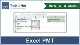 How to use the PMT function in Excel